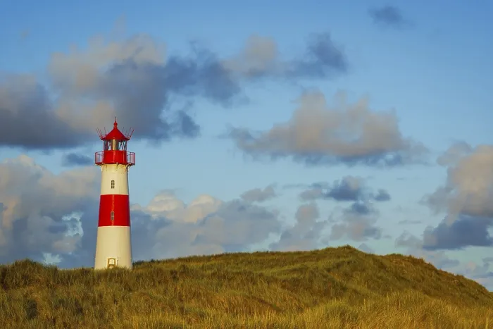 Framed Print : The Lister lighthouse at Ellenbogen Print, Sylt Island Framed Print : The Lister lighthouse at Ellenbogen Print, Sylt Island