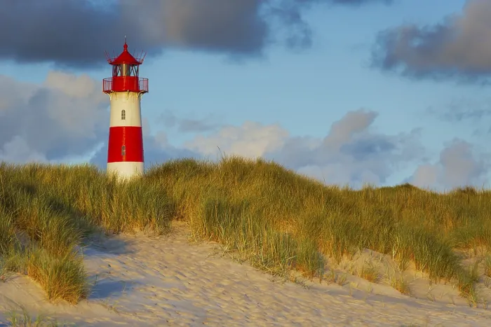 Framed Print : The Lister lighthouse at Ellenbogen Print, Sylt Island Framed Print : The Lister lighthouse at Ellenbogen Print, Sylt Island