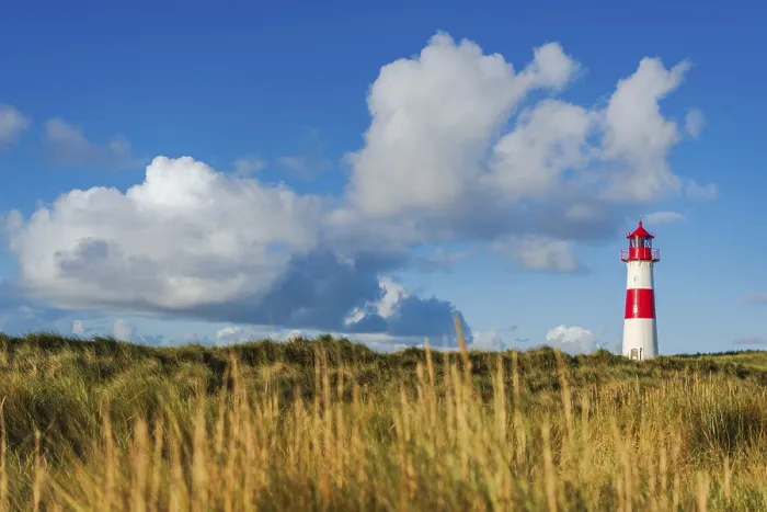 Framed Print : The Lister lighthouse at Ellenbogen Print, Sylt Island Framed Print : The Lister lighthouse at Ellenbogen Print, Sylt Island