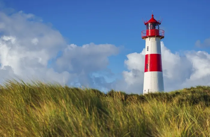 Framed Print : The Lister lighthouse at Ellenbogen Print, Sylt Island Framed Print : The Lister lighthouse at Ellenbogen Print, Sylt Island