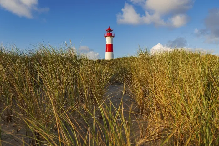 Framed Print : The Lister Lighthouse Print at Ellenbogen, Sylt Island Framed Print : The Lister Lighthouse Print at Ellenbogen, Sylt Island