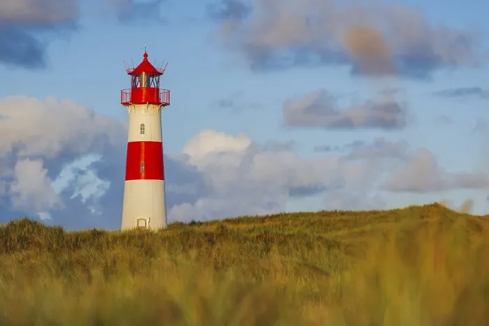 Framed Print : The Lister lighthouse at Ellenbogen Print, Sylt Island Framed Print : The Lister lighthouse at Ellenbogen Print, Sylt Island