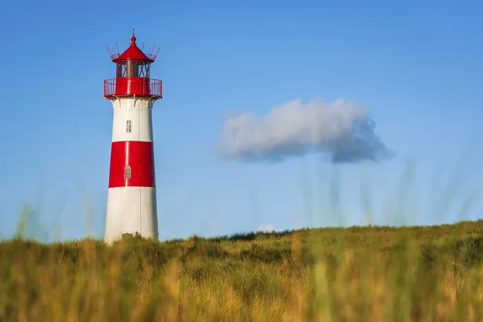 Framed Print : The Lister lighthouse at Ellenbogen Print, Sylt Island Framed Print : The Lister lighthouse at Ellenbogen Print, Sylt Island