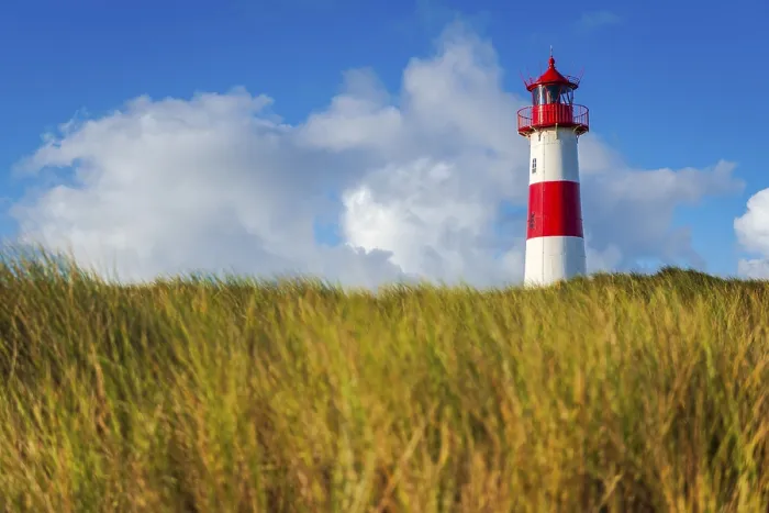 Framed Print : The Lister lighthouse at Ellenbogen Print, Sylt Island Framed Print : The Lister lighthouse at Ellenbogen Print, Sylt Island