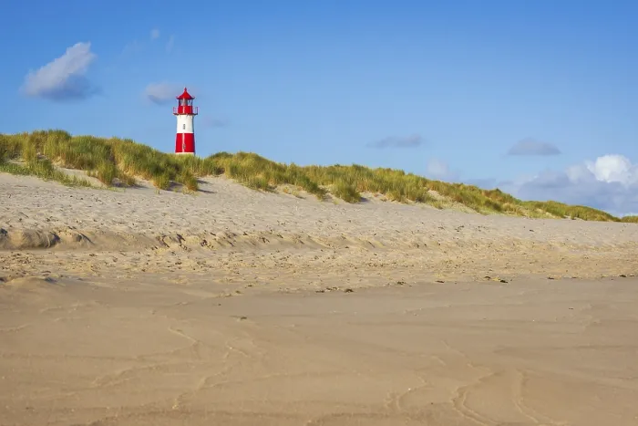 Framed Print : The Lister lighthouse at Ellenbogen Print, Sylt Island Framed Print : The Lister lighthouse at Ellenbogen Print, Sylt Island