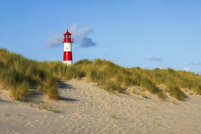 Framed Print : The Lister lighthouse at Ellenbogen Print, Sylt Island Framed Print : The Lister lighthouse at Ellenbogen Print, Sylt Island