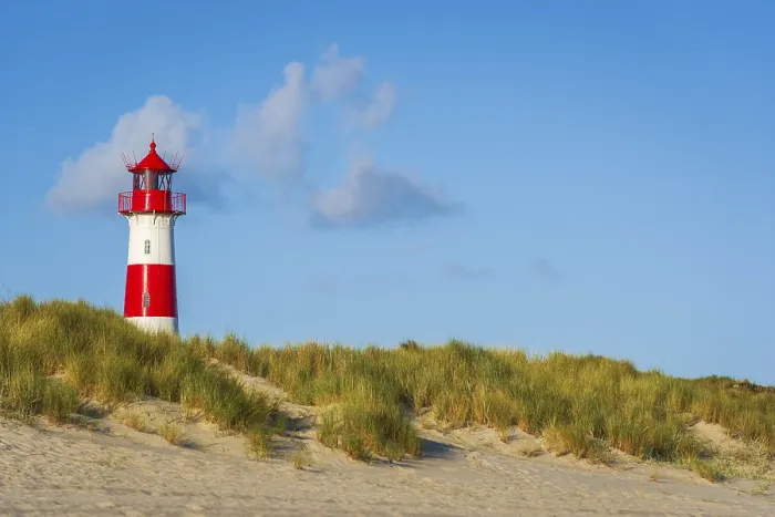 Framed Print : The Lister Lighthouse Print at Ellenbogen, Sylt Island Framed Print : The Lister Lighthouse Print at Ellenbogen, Sylt Island