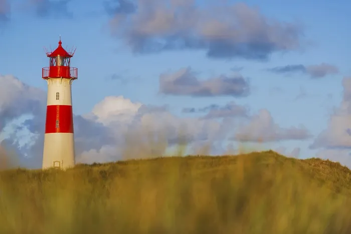 Framed Print : The Lister lighthouse at Ellenbogen Print, Sylt Island Framed Print : The Lister lighthouse at Ellenbogen Print, Sylt Island