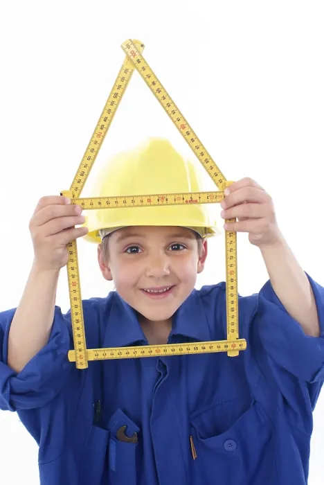 Framed Print : Little Boy as Construction Worker Print Framed Print : Little Boy as Construction Worker Print