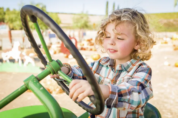 Framed Print : Little Boy in Tractor at Pumpkin Patch Print Framed Print : Little Boy in Tractor at Pumpkin Patch Print