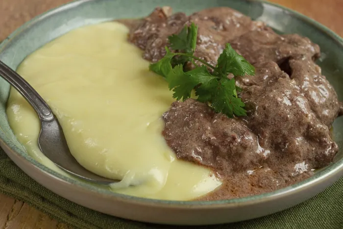 Framed Print : Homemade Liver Beef Stroganoff Print Framed Print : Homemade Liver Beef Stroganoff Print