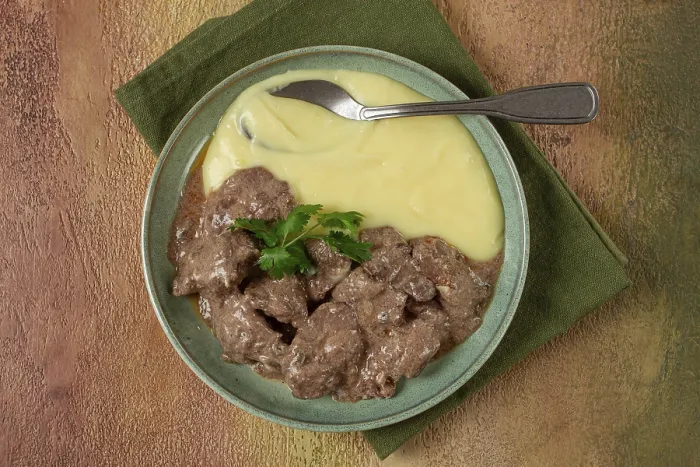 Framed Print : Homemade Liver Beef Stroganoff Print Framed Print : Homemade Liver Beef Stroganoff Print