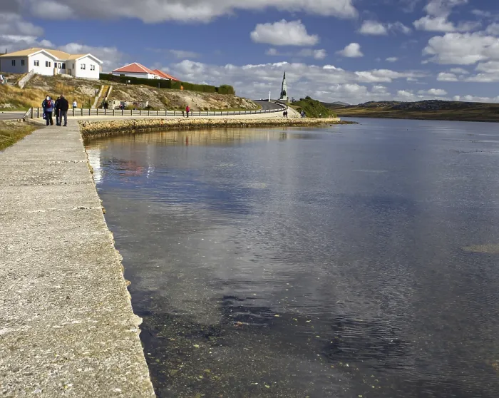 Framed Print : Long cobbled path Print, Stanley, Falkland Islands Framed Print : Long cobbled path Print, Stanley, Falkland Islands