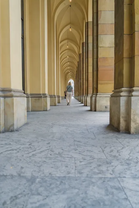 Framed Print : Long Corridor Print, Munich Germany