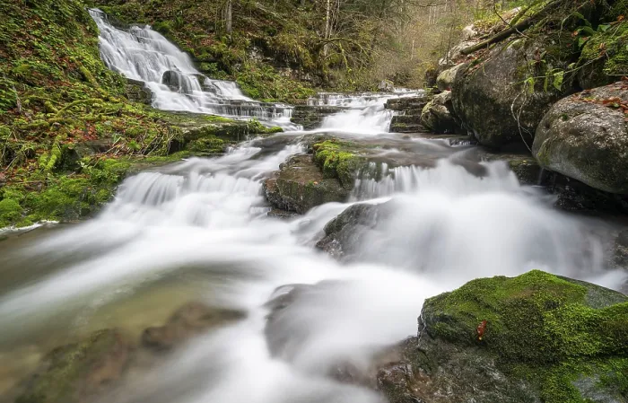 Framed Print : Long Exposure Waterfall Print, Bad Vigaun, Austria Framed Print : Long Exposure Waterfall Print, Bad Vigaun, Austria