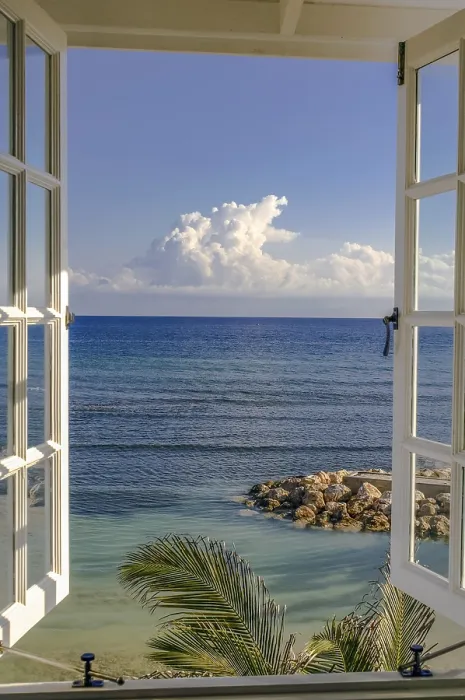 Framed Print : Ocean View Beach Scene Print Framed Print : Ocean View Beach Scene Print