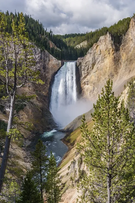 Framed Print : Lower Falls Print, Yellowstone National Park
