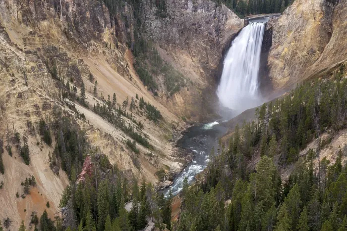 Framed Print : Lower Yellowstone Falls Print Framed Print : Lower Yellowstone Falls Print
