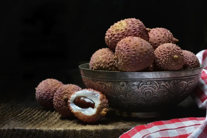 Framed Print : Lychee Print - Fresh Fruit in Peel Framed Print : Lychee Print - Fresh Fruit in Peel