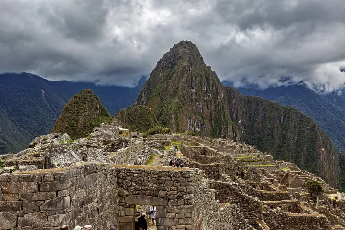 Framed Print : Machu Picchu Print: Dramatic Cloudscape and Ruins
