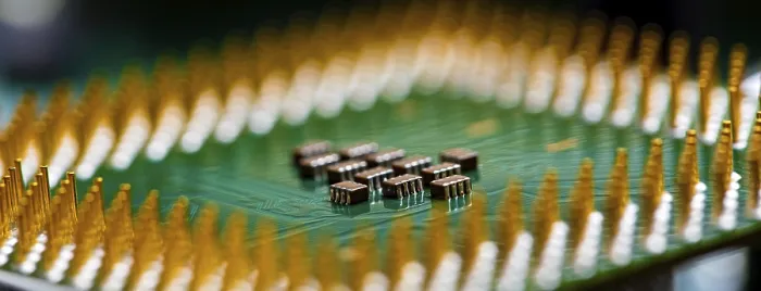 Framed Print : Macro Close-up of PC Processor Circuit Board Print Framed Print : Macro Close-up of PC Processor Circuit Board Print