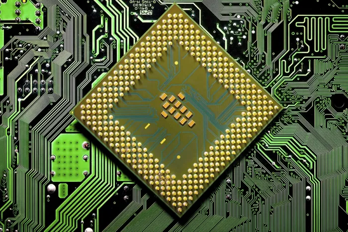 Framed Print : Macro Close-up of PC Processor Circuit Board Print Framed Print : Macro Close-up of PC Processor Circuit Board Print
