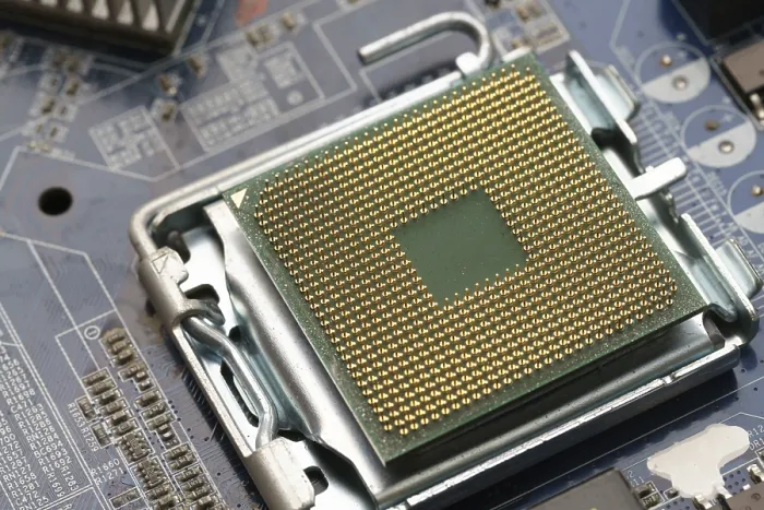 Framed Print : Macro Shot of Motherboard with Microprocessor Print Framed Print : Macro Shot of Motherboard with Microprocessor Print