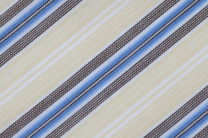 Framed Print : Macro Stripes Blue and Brown Fabric Pattern Print