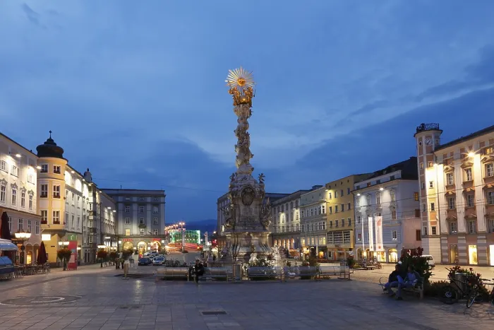 Framed Print : Main Square with Trinity Column Print, Linz, Austria Framed Print : Main Square with Trinity Column Print, Linz, Austria