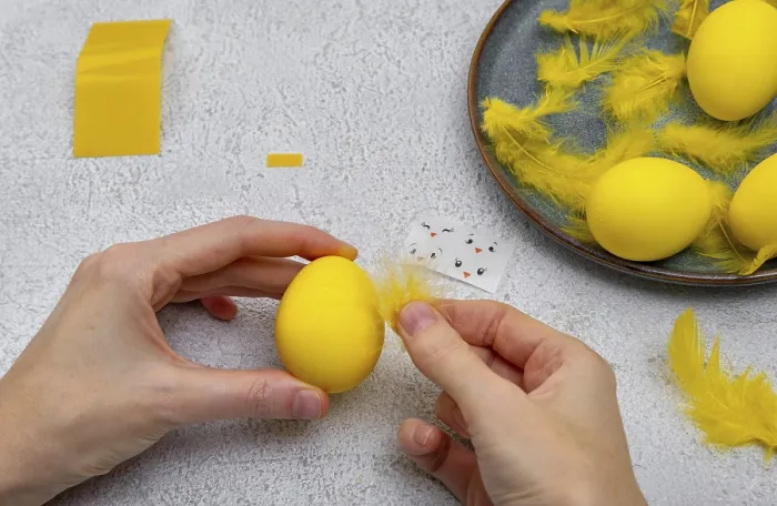 Framed Print : How to Make a Chick from Eggs Easter Decor Print Framed Print : How to Make a Chick from Eggs Easter Decor Print