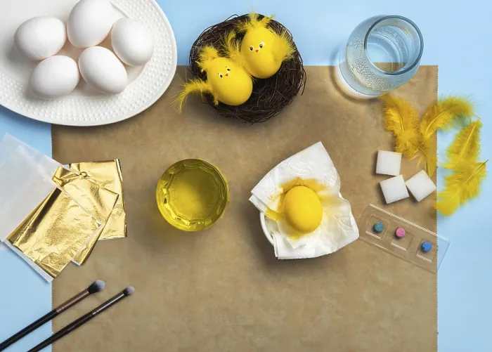 Framed Print : How to Make a Chick from Eggs Easter Decor Print Framed Print : How to Make a Chick from Eggs Easter Decor Print
