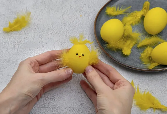 Framed Print : How to Make an Easter Chick from Eggs Print Framed Print : How to Make an Easter Chick from Eggs Print
