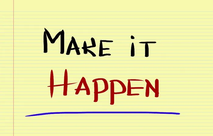 Framed Print : Make It Happen Print Concept Framed Print : Make It Happen Print Concept
