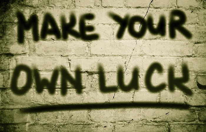 Framed Print : Make Your Own Luck Concept Print