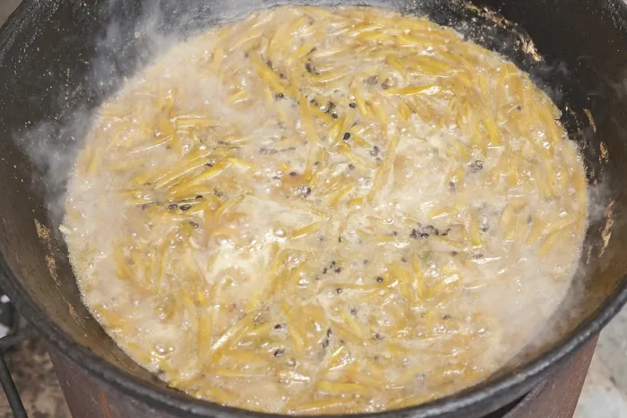 Framed Print : The Making of Pilaf in Cauldron Print