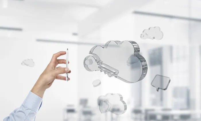 Framed Print : Male Hand with Smartphone and Cloud Computing Concept Print Framed Print : Male Hand with Smartphone and Cloud Computing Concept Print