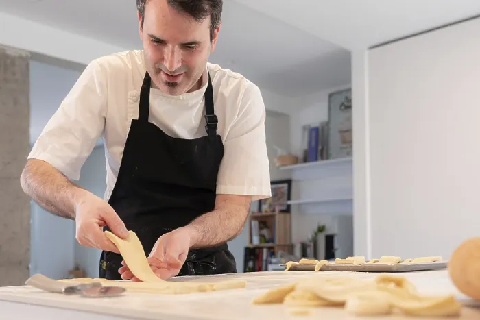 Framed Print : A Man Baking Croissants Print Framed Print : A Man Baking Croissants Print