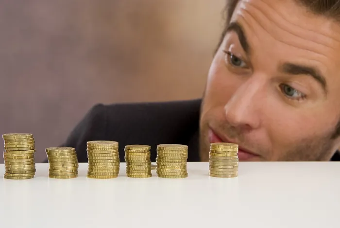 Framed Print : Man with Coins Print Framed Print : Man with Coins Print