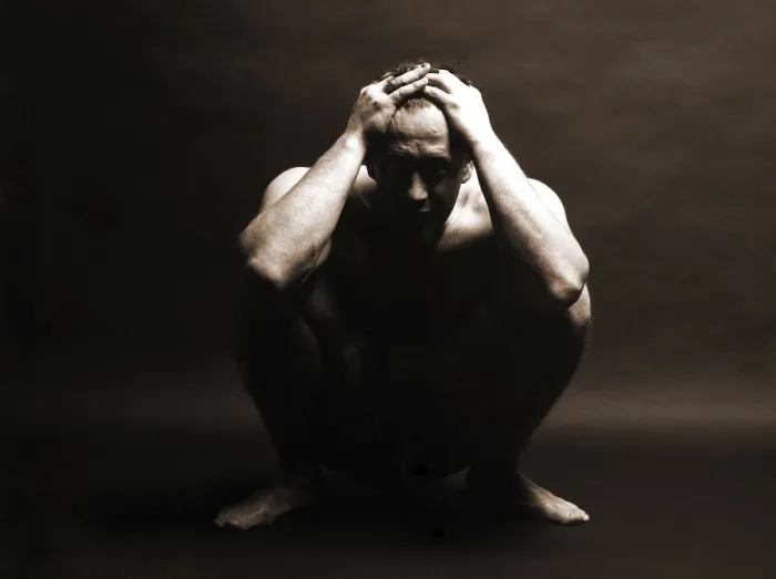 Framed Print : Man in Desperation Print