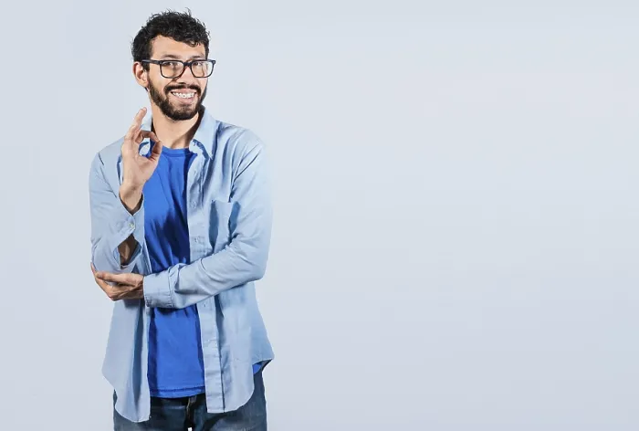 Framed Print : Man Gesturing 'Everything is Ok' Print Framed Print : Man Gesturing 'Everything is Ok' Print