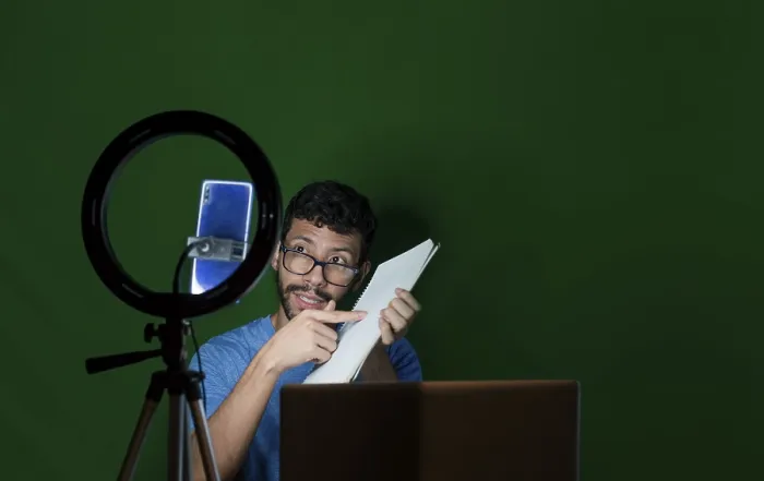Framed Print : Man Giving Classes in a Video Call Print Framed Print : Man Giving Classes in a Video Call Print