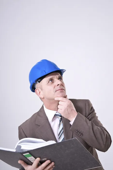 Framed Print : Man with Hard Hat and File Print Framed Print : Man with Hard Hat and File Print