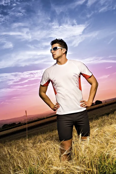 Framed Print : Man Jogging Through Fields Print Framed Print : Man Jogging Through Fields Print