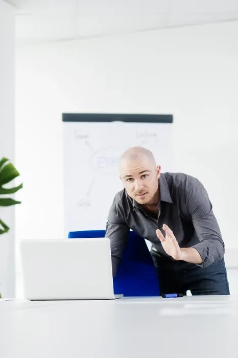 Framed Print : Man in Office Print