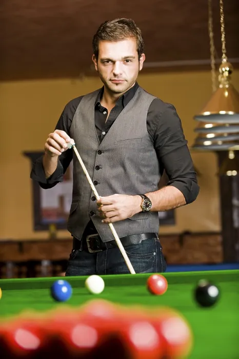 Framed Print : Man Playing Billiard Print Framed Print : Man Playing Billiard Print