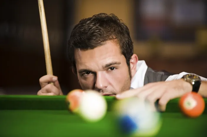 Framed Print : Man Playing Billiards Print Framed Print : Man Playing Billiards Print