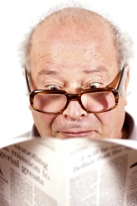 Framed Print : Man Reading a Newspaper Print Framed Print : Man Reading a Newspaper Print
