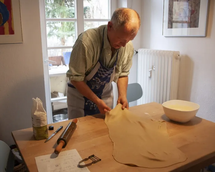 Framed Print : Man Rolling Out Strudel Dough Print, Bavaria, Germany Framed Print : Man Rolling Out Strudel Dough Print, Bavaria, Germany