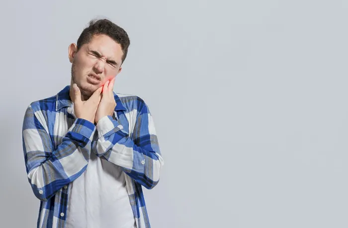 Framed Print : Man Suffering with Toothache Print Framed Print : Man Suffering with Toothache Print