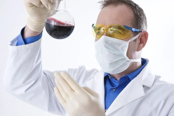 Framed Print : Man Working on an Experiment in a Laboratory Print Framed Print : Man Working on an Experiment in a Laboratory Print